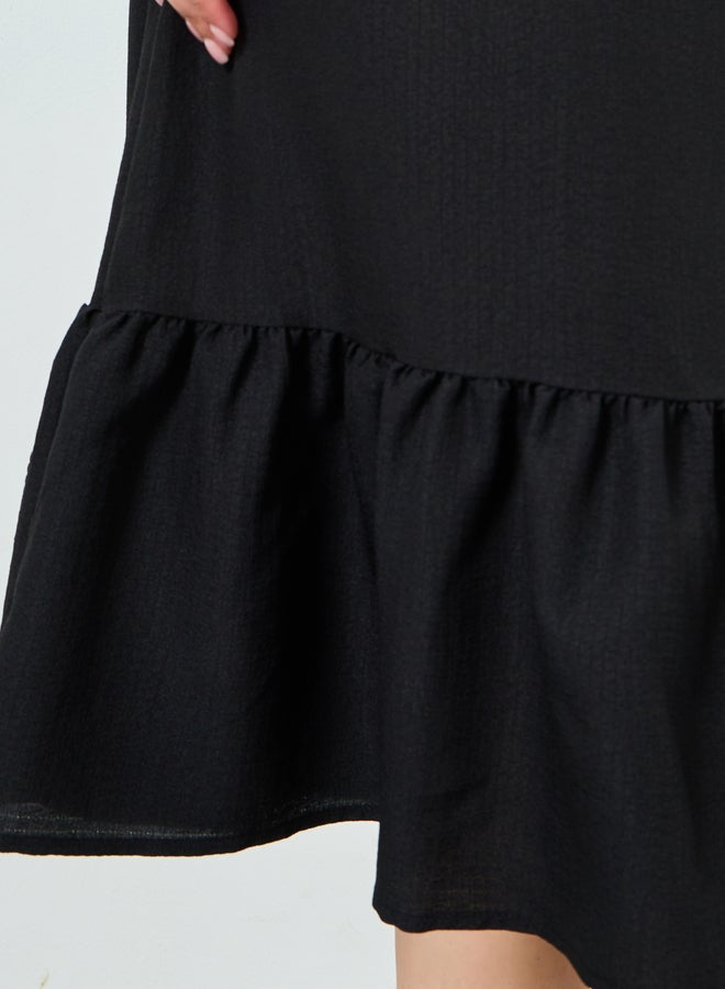 ستايلي فستان نسائي ميدي بأكمام قصيرة - Image 4